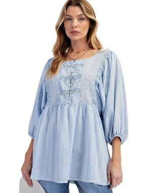 168:  EASEL NWT TOP CORNFLOWER BLUE (H18)
